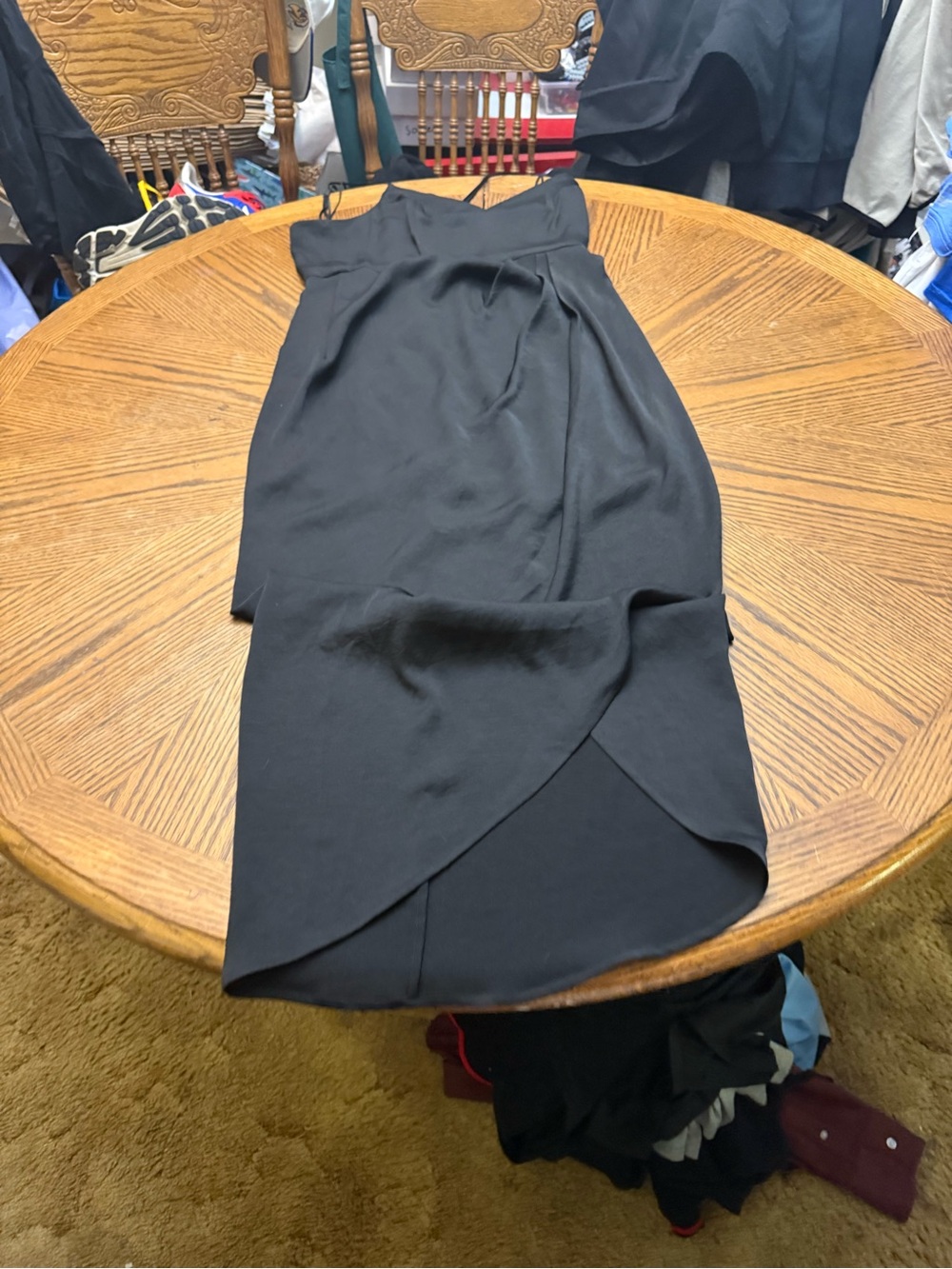 Express Black High-Low Wrap Skirt